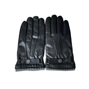 Warmen Women’s Black Touchscreen Texting Leather Gloves